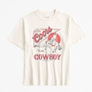 Abercrombie and Fitch Short-Sleeve Coors Light Cowboy Graphic Tee Relaxed